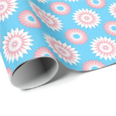 Transgender-Stolz-Farben / blaue Blume Geschenkpapier (Rolleneckpunkt)