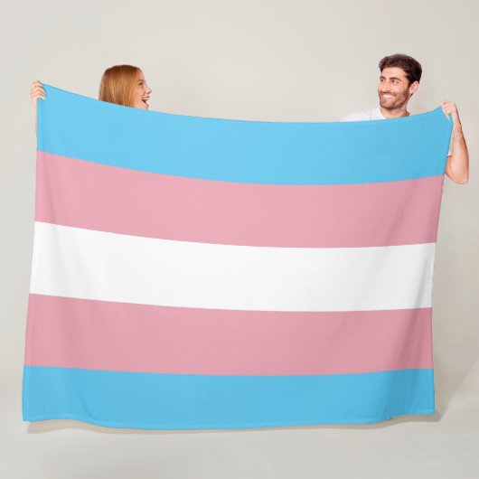 Transgender-Stolz-Flagge Fleecedecke (Beispiel)