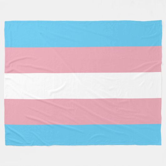 Transgender-Stolz-Flagge Fleecedecke (Vorderseite (Horizontal))