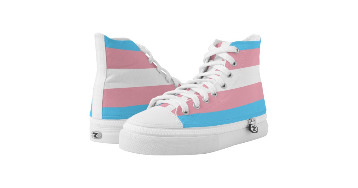 Transgender-Stolz-Flagge hohe SpitzenZipz Hoch ...