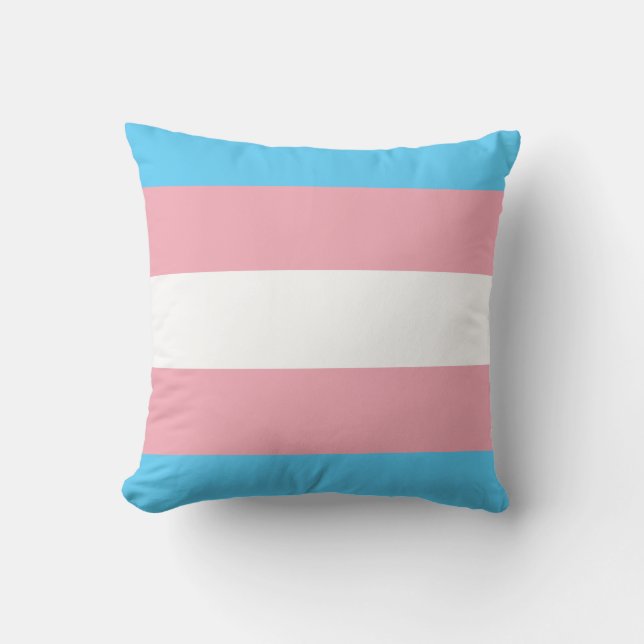 Transgender-Stolz-Flagge Kissen (Vorderseite)