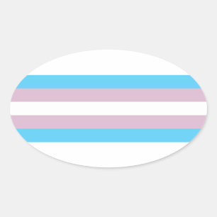 Transgender-Stolz-Flagge Ovaler Aufkleber