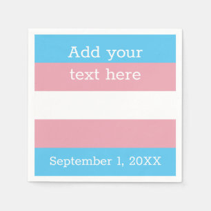 Transgender-Stolz-Flagge personalisiert Serviette