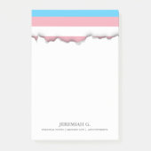 Transgender-Stolz-Flagge Post-it Klebezettel (Vorderseite)