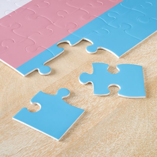 Transgender-Stolz-Flagge Puzzle (Seite)