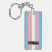 Transgender-Stolz-Flagge Schlüsselanhänger (Vorderseite links)
