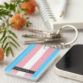 Transgender-Stolz-Flagge Schlüsselanhänger (Vorderseite rechts)