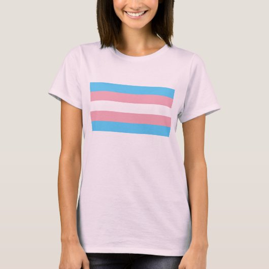 Transgender-Stolz-Flagge T-Shirt (Vorderseite)