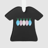Transgender-Stolz-Flaggen-Weihnachtslichter Ornament (Rückseite)