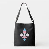 Transgender-Stolz-Fleur-de-lis-Crossbody-Beutel Tragetaschen Mit Langen Trägern (Rückseite)
