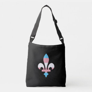 Transgender-Stolz-Fleur-de-lis-Crossbody-Beutel Tragetaschen Mit Langen Trägern