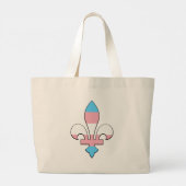 Transgender Stolz Fleur-de-lis Jumbo Stoffbeutel (Rückseite)