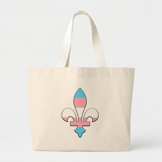 Transgender Stolz Fleur-de-lis Jumbo Stoffbeutel (Vorne)