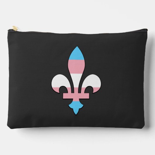 Transgender-Stolz Fleur-de-lis Zubehörtasche (Vorderseite)