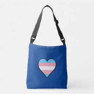 Transgender-Stolz Herz Crossbody-Tasche Tragetaschen Mit Langen Trägern