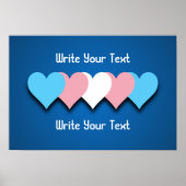 Transgender Stolz Herz Poster (Vorne)