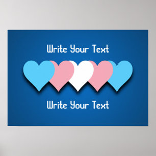 Transgender Stolz Herz Poster