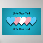 Transgender Stolz Herz Poster (Vorne)