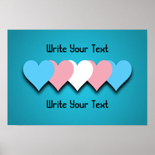 Transgender Stolz Herz Poster