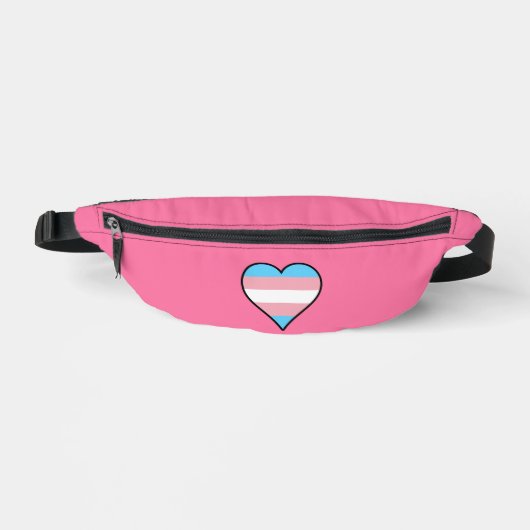 Transgender Stolz Herzen Bauchtasche (Vorderseite)
