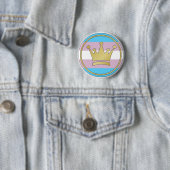Transgender-Stolz-Krone Button (Beispiel)