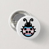 Transgender Stolz Marienkäfer Pin Badge Button (Vorne & Hinten)