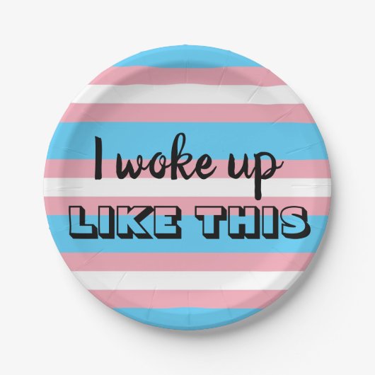 Transgender-Stolz-Party Pappteller (Vorderseite)