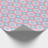 Transgender-Stolz / rosa Blume Geschenkpapier (Ecke)