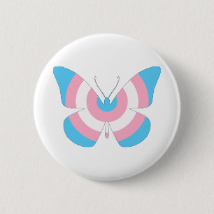 Transgender-Stolz-Schmetterling Button