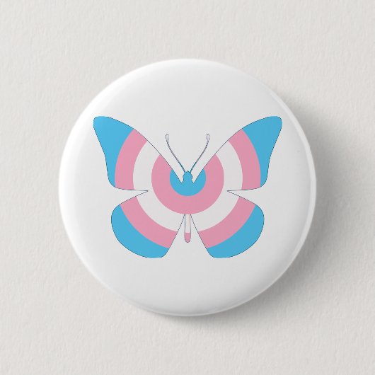 Transgender-Stolz-Schmetterling Button (Vorderseite)