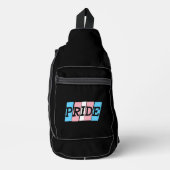 Transgender-Stolz Text Crossbody Bag (Vorderseite)