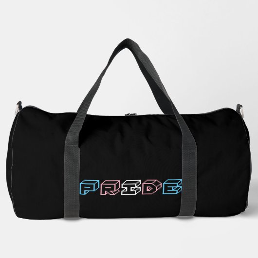 Transgender-Stolz-Textschild  Duffle Bag (Vorderseite)