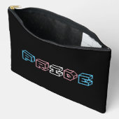 Transgender Stolz Textschild Zubehörtasche (Offen)