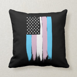 Transgender-Stolz-US Flagge Kissen