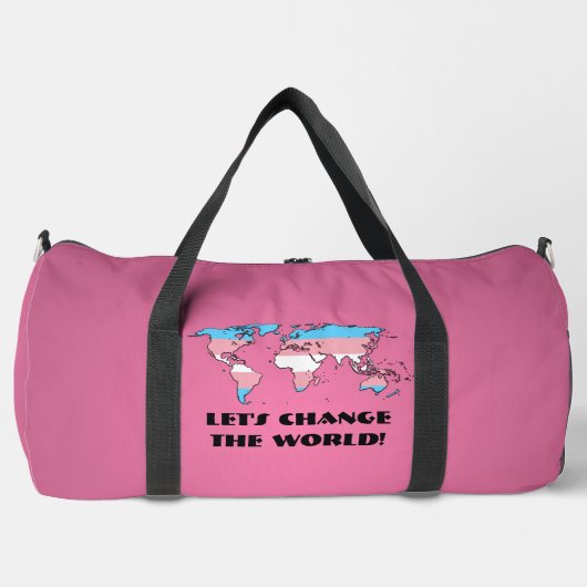 Transgender-Stolz-Weltkarte Duffle Bag (Vorderseite)