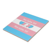 Transgender-Stolzflagge mit Text Keramikfliese (Seite)
