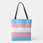 Transgender-Stolzflagge mit Text Tasche (Rückseite)