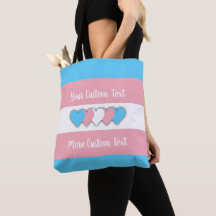 Transgender-Stolzflagge mit Text Tasche