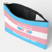 Transgender-Stolzflagge mit Text Zubehörtasche (Offen)