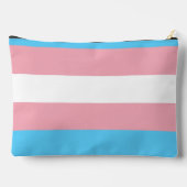 Transgender-Stolzflagge mit Text Zubehörtasche (Rückseite)