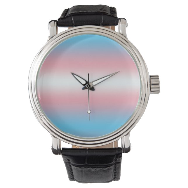 Transgender-Stolzflaggen-Musterdesign  Armbanduhr (Vorderseite)