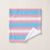Transgender-Stolzflaggen-Musterdesign Badhandtuch Set (Waschlappen)