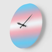 Transgender-Stolzflaggen-Musterdesign Große Wanduhr (Winkel)