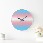 Transgender-Stolzflaggen-Musterdesign Große Wanduhr (Zuhause)