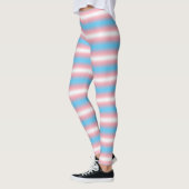 Transgender-Stolzflaggen-Musterdesign Leggings (Links)