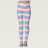 Transgender-Stolzflaggen-Musterdesign Leggings (Vorderseite)