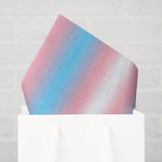 Transgender-Stolzflaggen-Musterdesign Seidenpapier (Geschenktüte)