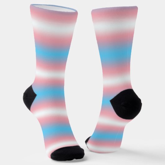 Transgender-Stolzflaggen-Musterdesign Socken (Gewinkelt)
