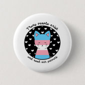 Transgender-StützMiezekatze Button (Vorderseite)