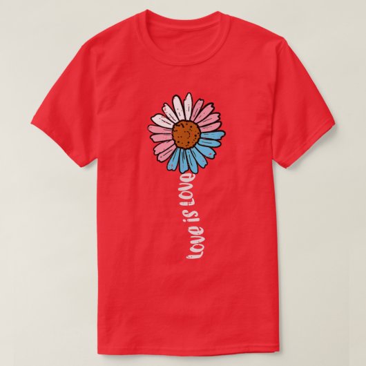 Transgender Sunflower Love Trans Pride Stuff Flag T-Shirt (Design vorne)